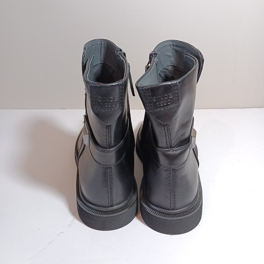 Franco Sarto Black Leather Ankle Booties - Picture 5 of 9